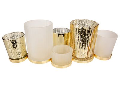 Bougeoir Josephine White Dore 30x11xh10c M Verre