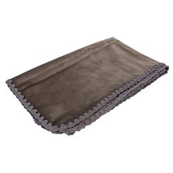 Tafelloper Velvet Grijs 40x140cm Polyest Er 