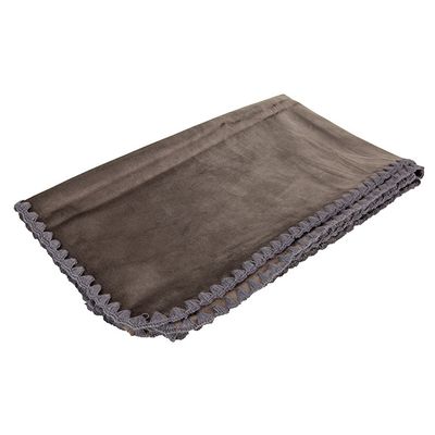 Tafelloper Velvet Grijs 40x140cm Polyest Er  Cosy @ Home