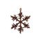 Hanger Twig Snowflake Glitter Bruin 16x1 6xh16cm Kunststof 