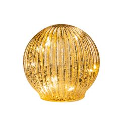 Bal Led Goud D10cm Glas Incl 3 Lr44 Batt 