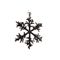 Hanger Twig Snowflake Glitter Zwart 16x1 6xh16cm Kunststof 