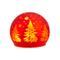 Lamp Xmas Led Ball Rood D10cm Glas Excl 3 Aa Batt 