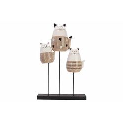 Cosy @ Home Support X3 Cats Sable 26x8xh32,5cm Allon Ge Porcelaine 