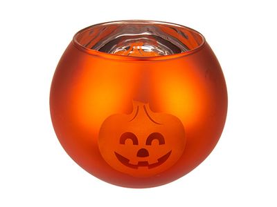 Theelichthouder Pumpkins Oranje D12xh10c M Glas