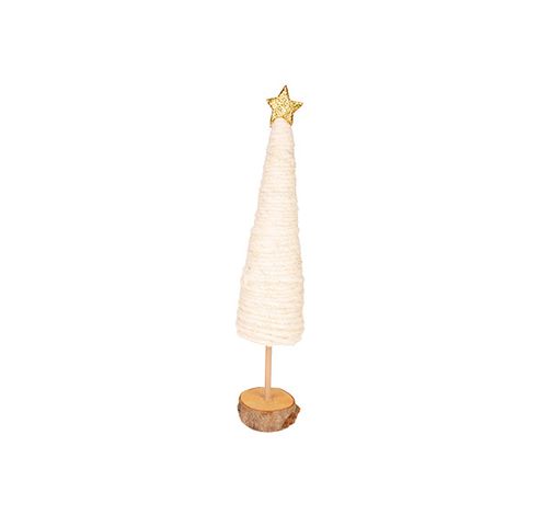 Arbre De Noël Wool Naturel 6,5x6,5xh32,5 Cm Bois  Cosy @ Home