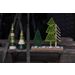 Kerstboom Goldy Green Multi-kleur 6x6xh1 5,5cm Rond Hout 