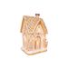 Ornament House Cookies Lichtroze 15x12xh 22,5cm Resin 