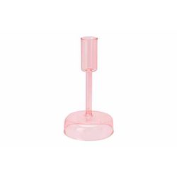 Cosy @ Home Kandelaar Roze D8xh15cm Glas  