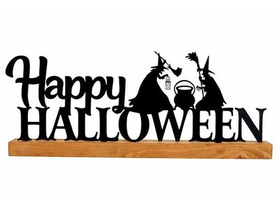 Deco Lettres Happy Halloween Noir Allong E Metal