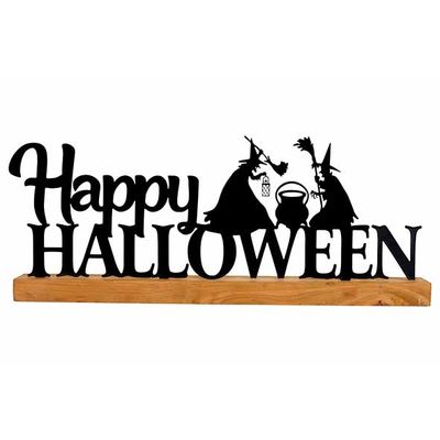 Letterdeco Happy Halloween Zwart Langwer Pig Metaal  Cosy @ Home