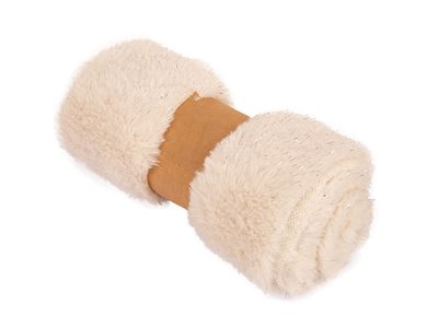 Chemin De Table Creme 20x200xh,1cm Faux Fur