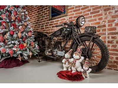 Sneeuwman Checkers Wit 25x18xh46cm 