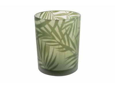 Bougeoir Fern Vert D10xh12,5cm Verre 