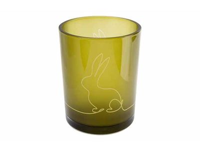 Bougeoir Rabbit Vert D10xh12,5cm 
