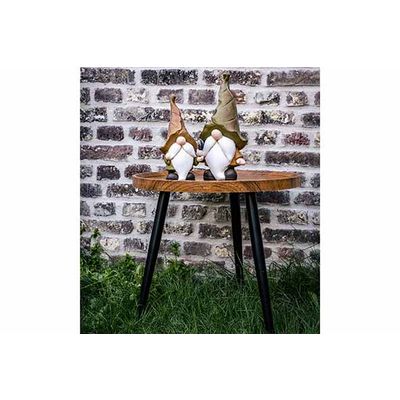 Bijzettafel Wood Natuur 50x50xh48cm Rond  Metaal  Cosy @ Home