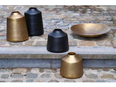Schaal Goud 43,5x43,5xh7,5cm Rond Alumin Ium