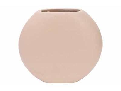 Vase Sauvage Sable 16x4,6xh14,5cm Rond P Orcelaine