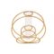 Vaas Double Circle Glass Tube 4x15cm Gou D 15x4,5xh15cm Rond Metaal 