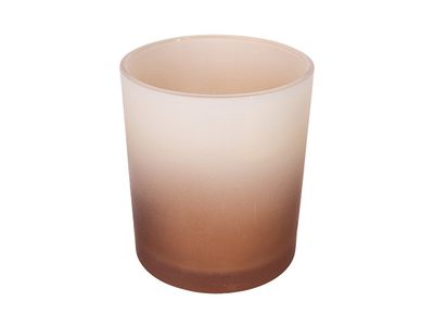 Bougeoir Degrade Cuivre 7x7xh8cm Cylindr Ique Verre