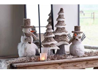 Theelichthouder Xmas Tree Wit D7xh8cm Gl As