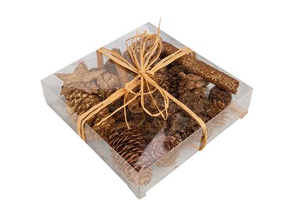 Herfst Mix Gold Glitter Natuur 15x15xh4c M