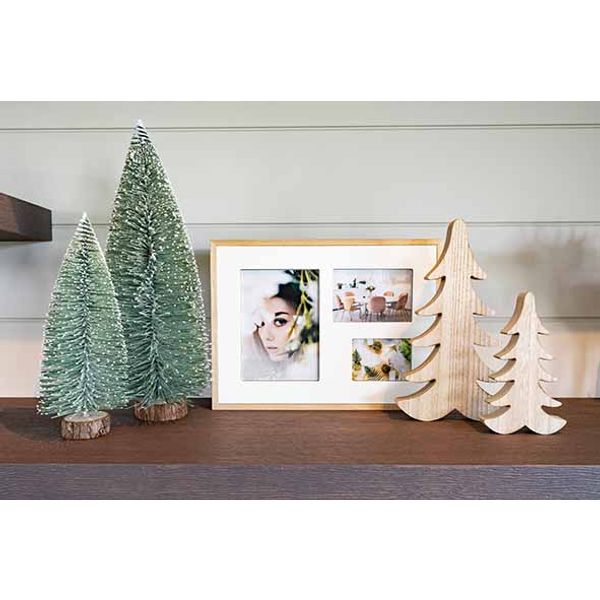 Kerstboom Natuur 16x2xh28cm Hout  