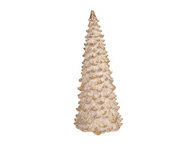 Kerstboom Xmas Tree Gold Wash Creme 9x9x H18cm Resin