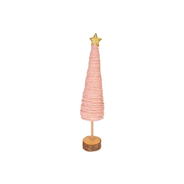 Kerstboom Wool Roze Natuur 9x9xh47cm Ho Ut 