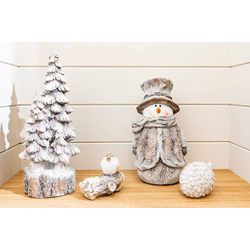 Kerstboom On Stand Duo Greige 22,5x15xh4 2cm Langwerpig Keramiek 