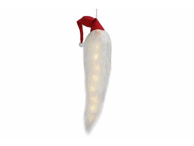 Hanger Santa Beard Led Light 3aa Batt No T Incl Donkerrood 9x8xh85cm Langwerpig 