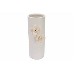 Cosy @ Home Vase Flower Creme 8,7x7xh18,5cm Cylindri Que Porcelaine 