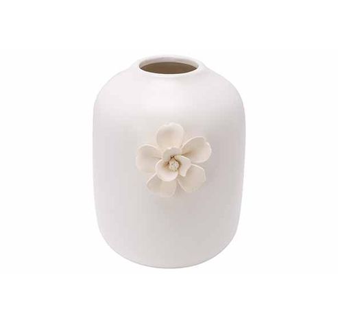 Vaas Flower Creme 13,6x12,2xh15,2cm Rond  Porselein  Cosy @ Home