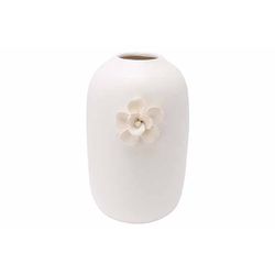 Cosy @ Home Vaas Flower Creme 15,2x13,8xh21,5cm Rond  Porselein 