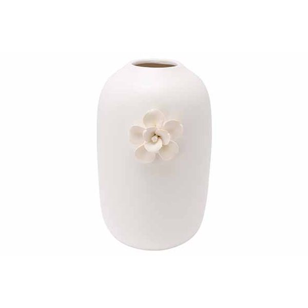 Vaas Flower Creme 15,2x13,8xh21,5cm Rond  Porselein 