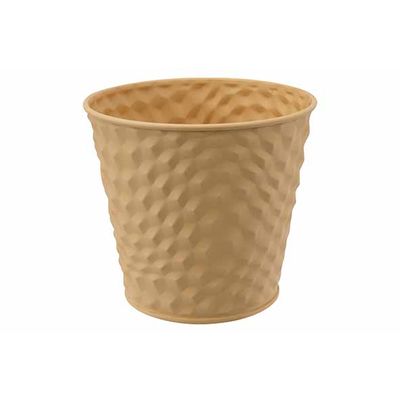 Bloempot Brick Beige 14x10xh12,6cm Rond Conisch Metaal  Cosy @ Home