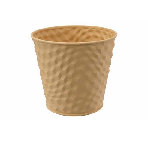 Cachepot Brick Beige 14x10xh12,6cm Rond Conique Metal  Cosy @ Home