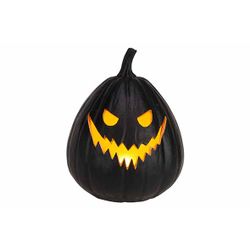 Cosy @ Home Hoofd Pompoen Jack-o-lantern Led 3aa Bat T Not Incl Zwart 16x16xh19,5cm Ovaal Re 