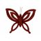 Hanger Butterfly Glitter Rood 10x2,5xh8, 5cm Kunststof 