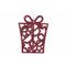 Hanger Gift Glitter Bordeaux 8xh10cm Ku Nststof 