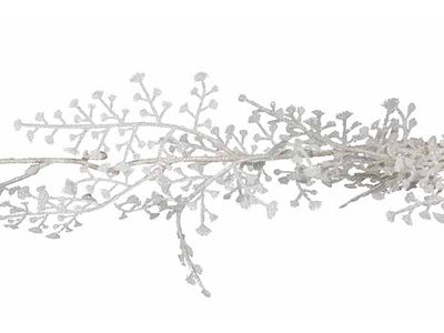 Guirlande Buds Glitter Blanc 180cm Plast Ic