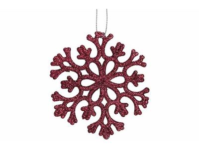 Suspension Flake Glitter Bordeaux 10xh10 Cm Plastic