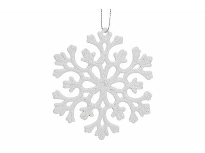 Hanger Flake Glitter Wit 10xh10cm Kunsts Tof