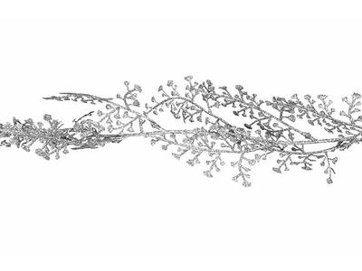 Guirlande Buds Glitter Argent 180cm Plas Tic