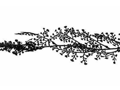 Guirlande Buds Glitter Noir 180cm Plasti C