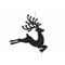 Hanger Deer Glitter Zwart 12xh12cm Kunst Stof 