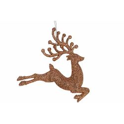 Hanger Deer Glitter Koper 12xh12cm Kuns Tstof 