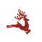 Hanger Deer Glitter Rood 12xh12cm Kunsts Tof 