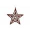 Hanger Star Glitter Bruin 10xh10cm Kunst Stof 