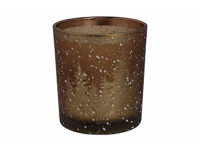 Theelichthouder Snow Moose Bruin 7x7xh8c M Glas